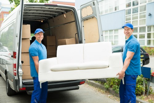 Professional removals team preparing a house move in Westheath