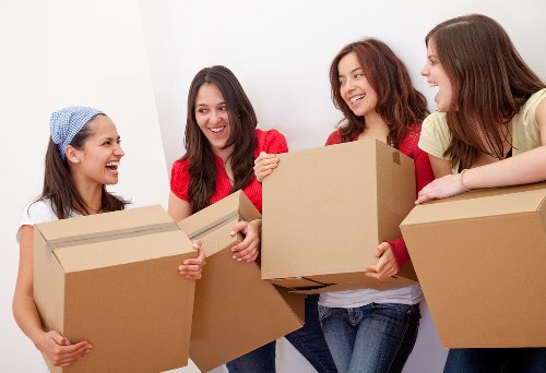 Boxes and furniture prepared for short-term storage in Westheath