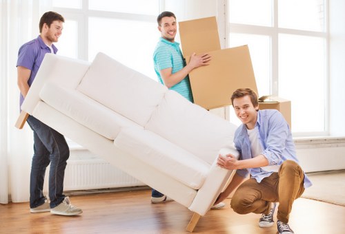 Packing boxes for house removals in Westheath
